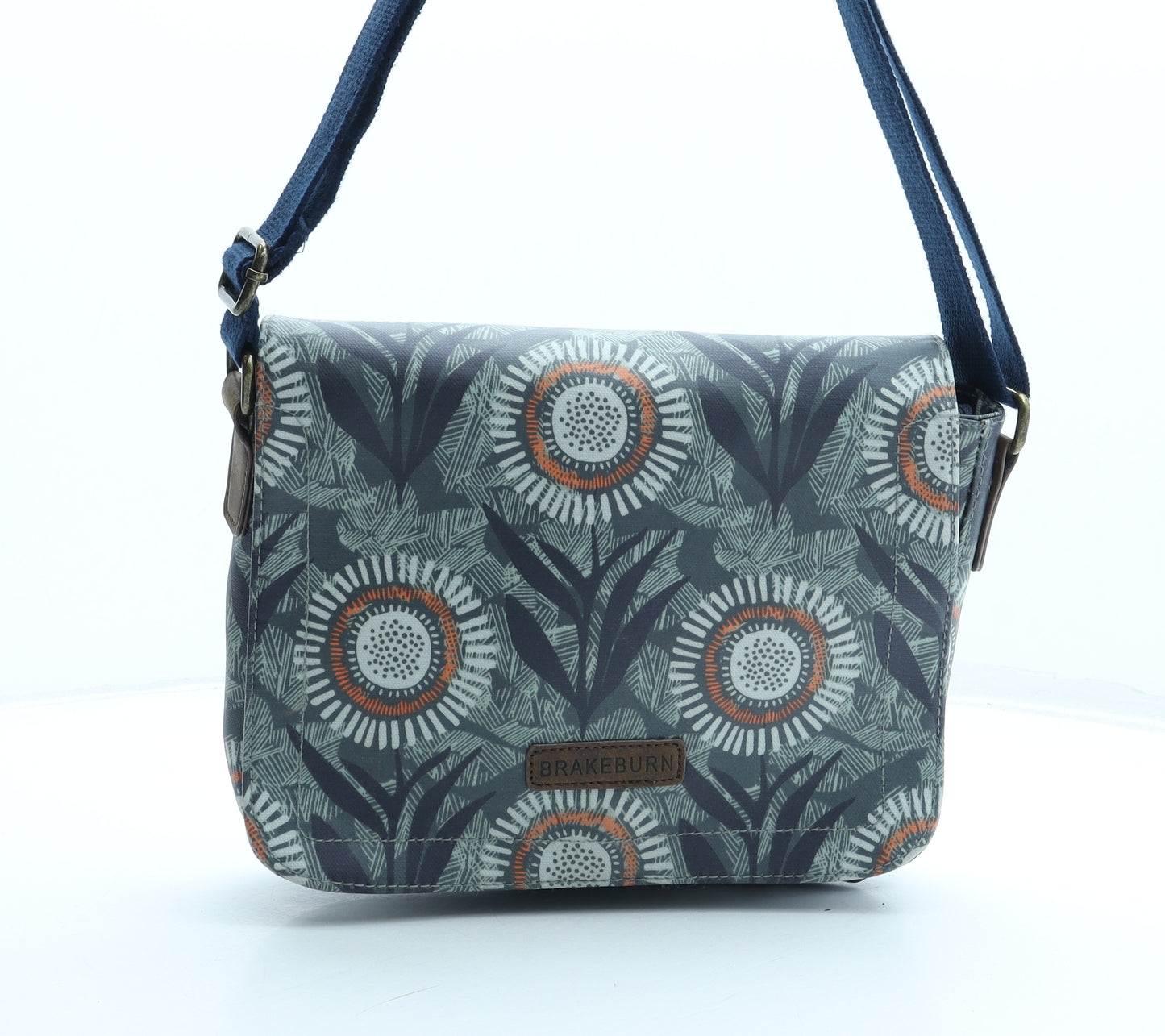 Brakeburn Womens Multicoloured Floral Polyurethane Crossbody Size Small