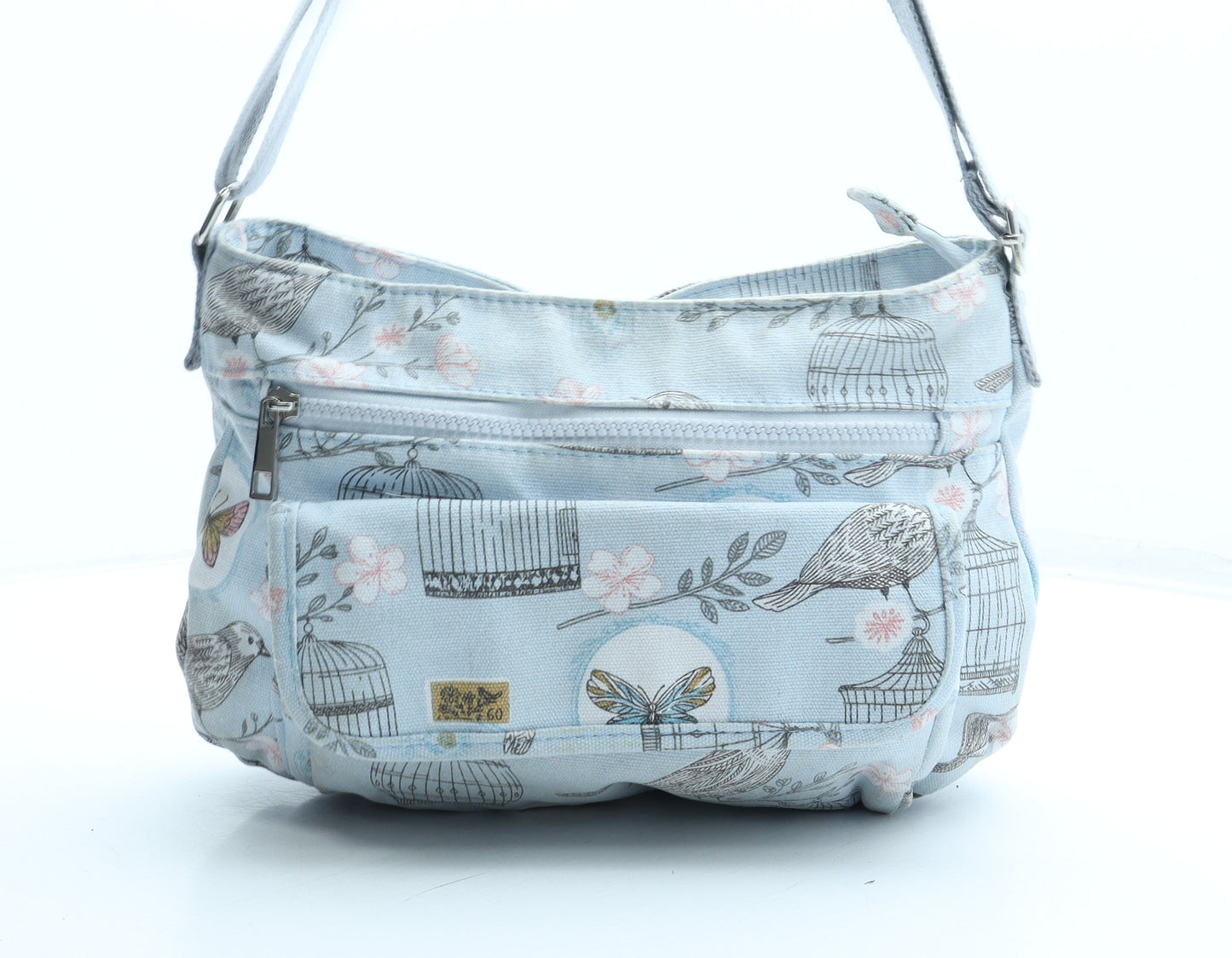 Preworn Womens Multicoloured Geometric Polyester Crossbody Size Small - Birds