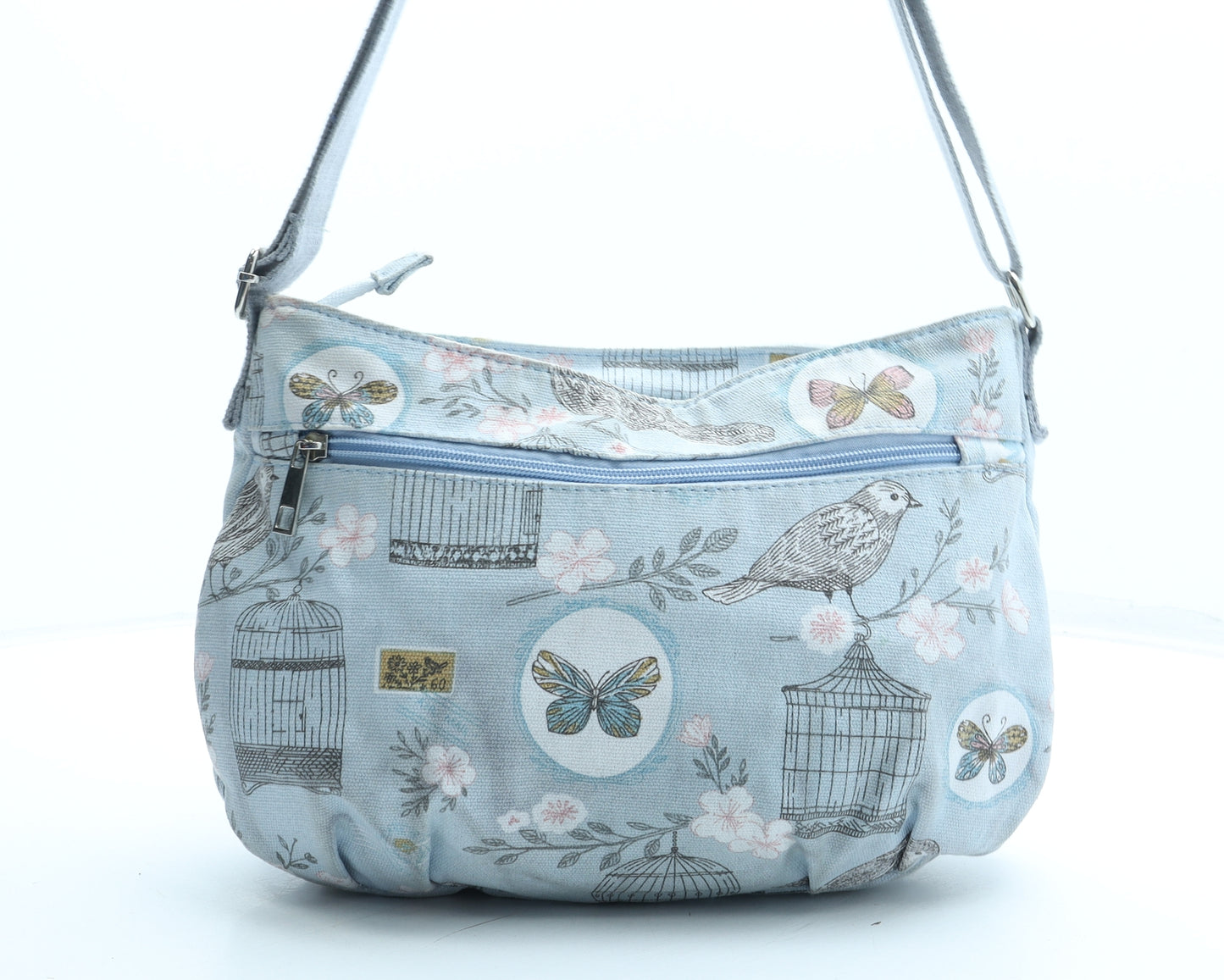 Preworn Womens Multicoloured Geometric Polyester Crossbody Size Small - Birds