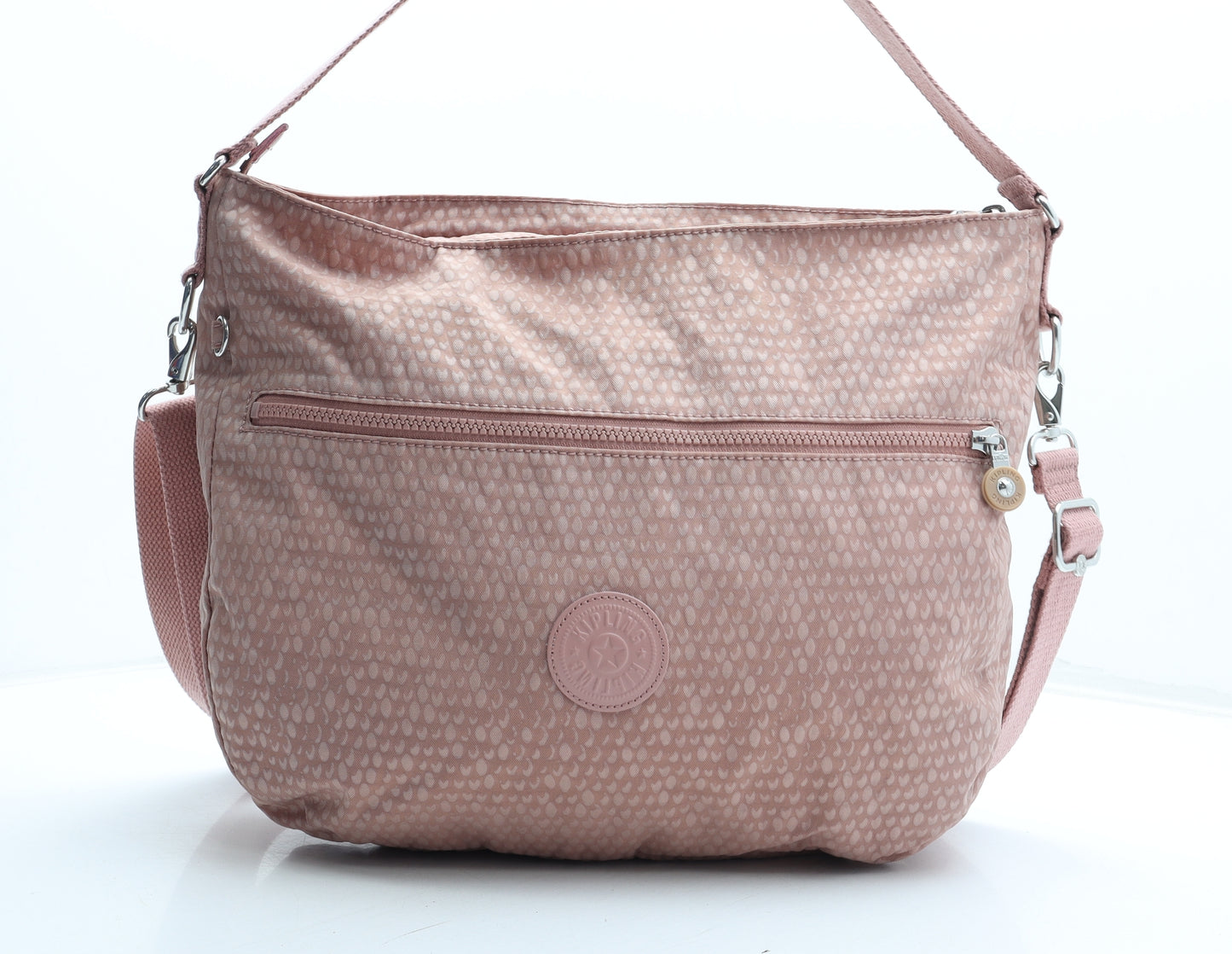 Kipling Womens Pink Geometric Polyester Crossbody Size Medium
