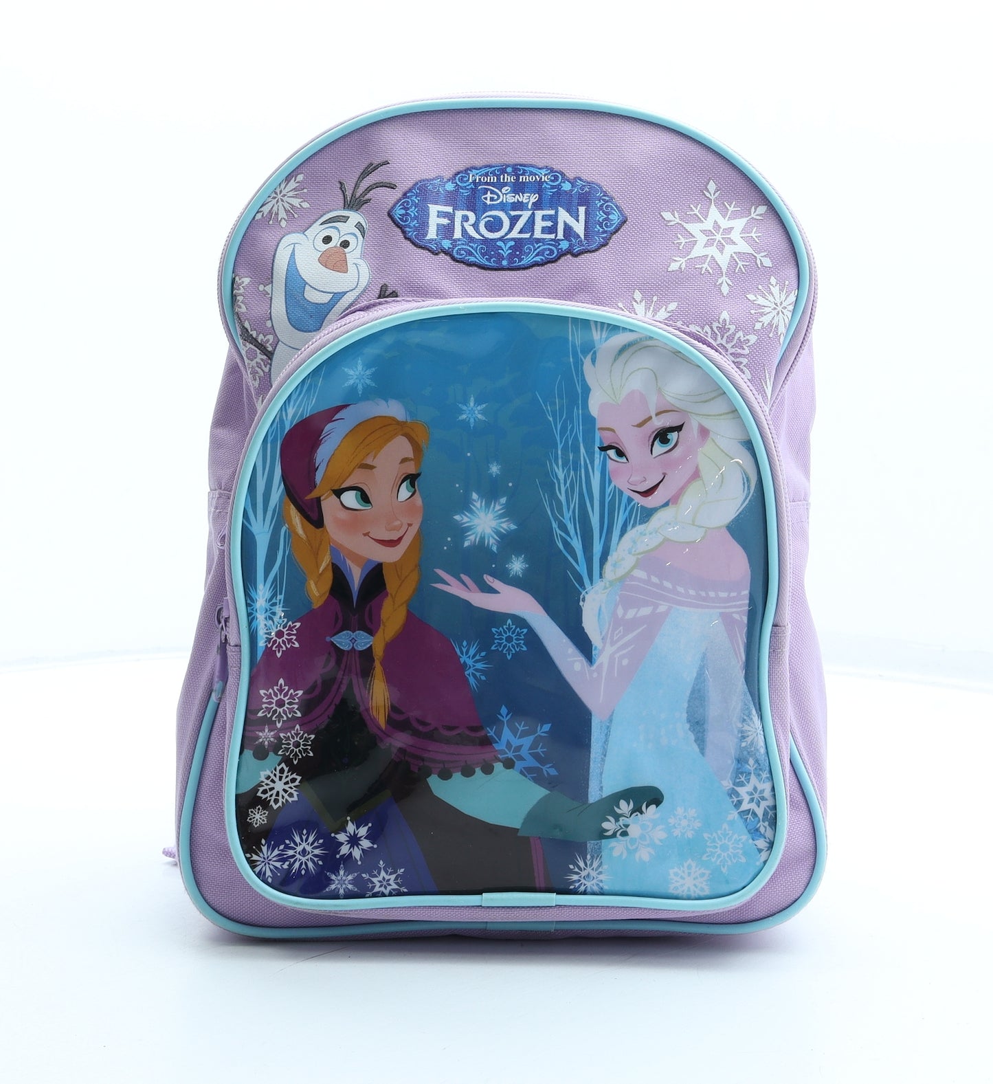 Disney Girls Multicoloured Geometric Polyester Backpack Size Medium Zip - Frozen