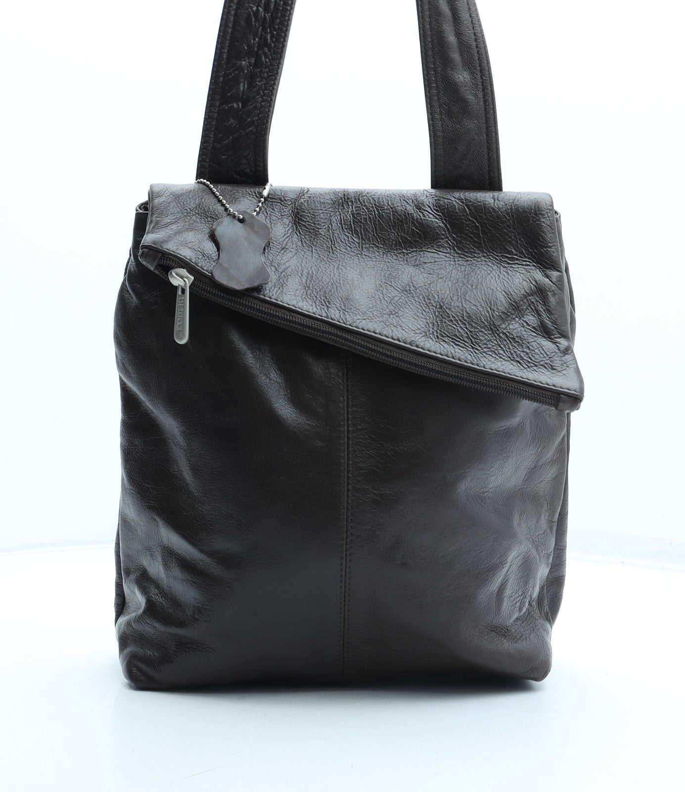 Dericci Mens Brown Leather Shoulder Bag Size Medium