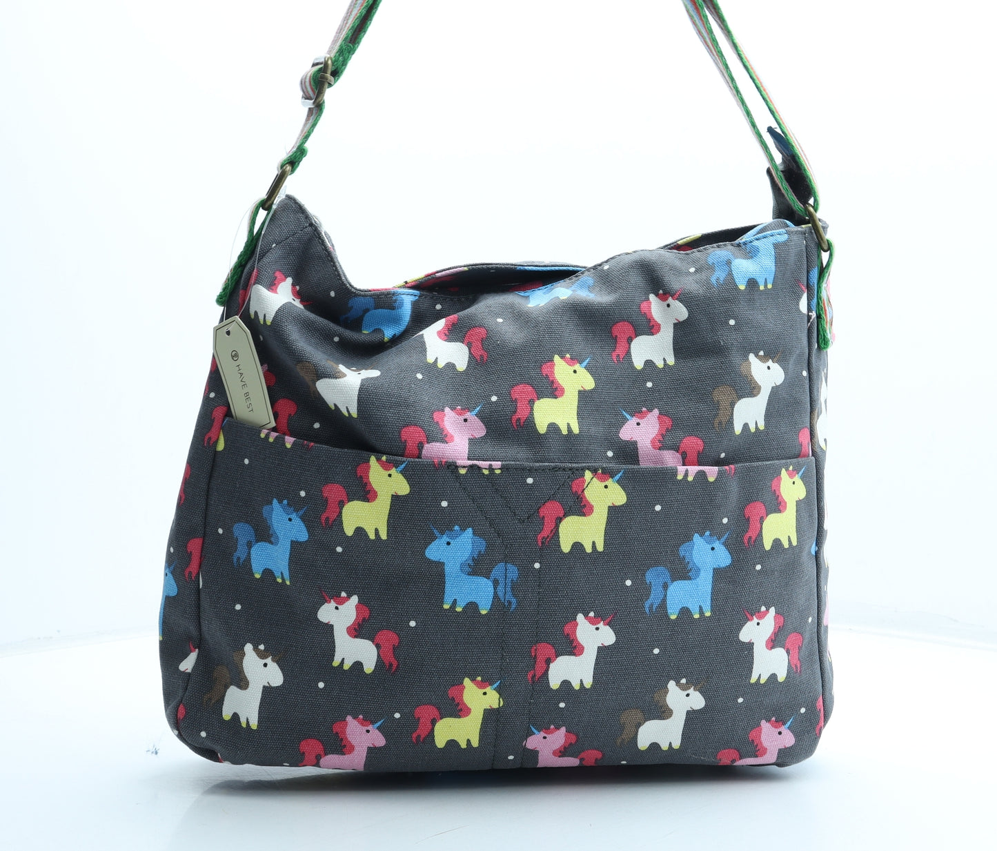 Have Best Womens Multicoloured Geometric Polyester Crossbody Size Large - Unicorn