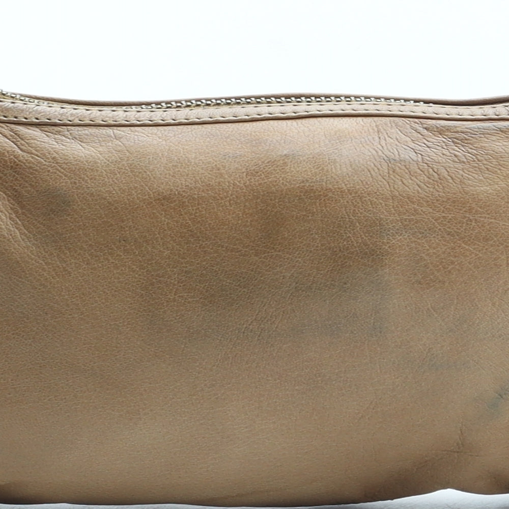 Topshop Womens Brown Leather Shoulder Bag Size Small