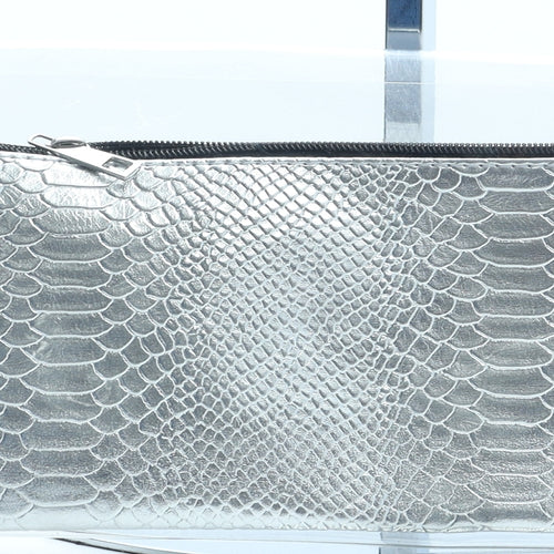 Primark Womens Silver Polyurethane Shoulder Bag Size Small