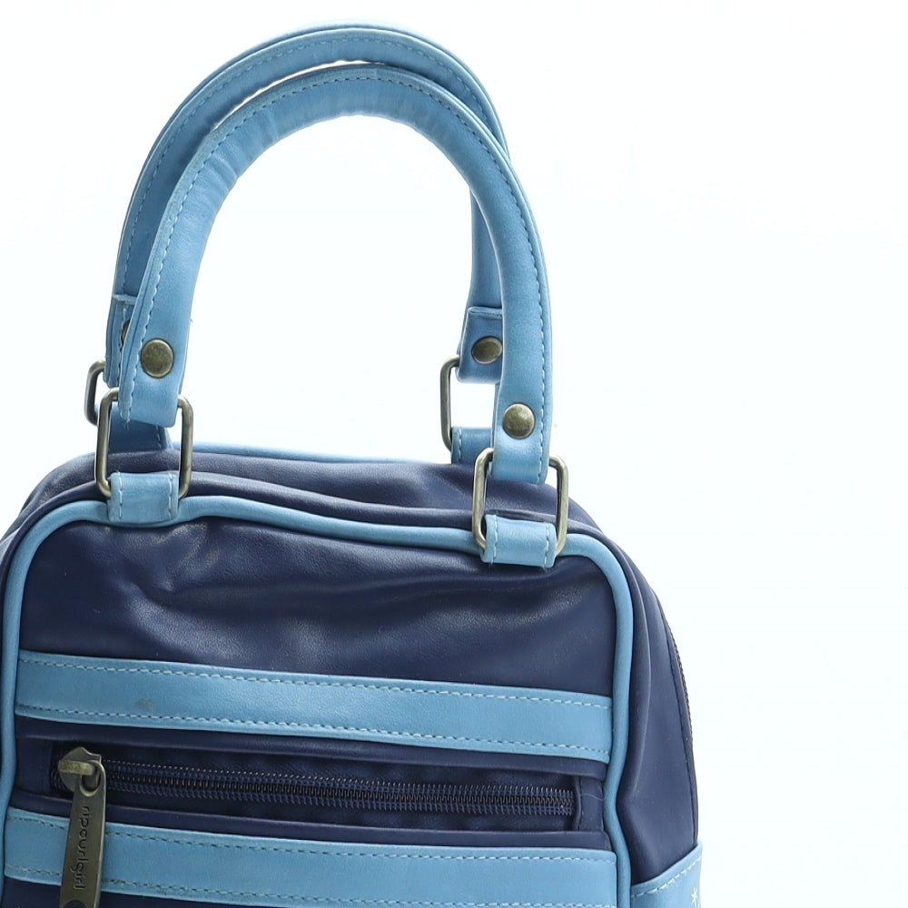Rip Curl Girl Womens Blue Polyurethane Top Handle Bag Size Small