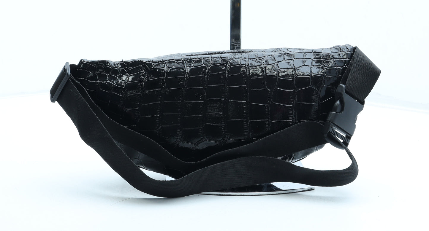 Sinsay Womens Black Polyurethane Belt Bag & Waist Pack Size Small - Chain Detail