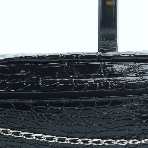 Sinsay Womens Black Polyurethane Belt Bag & Waist Pack Size Small - Chain Detail