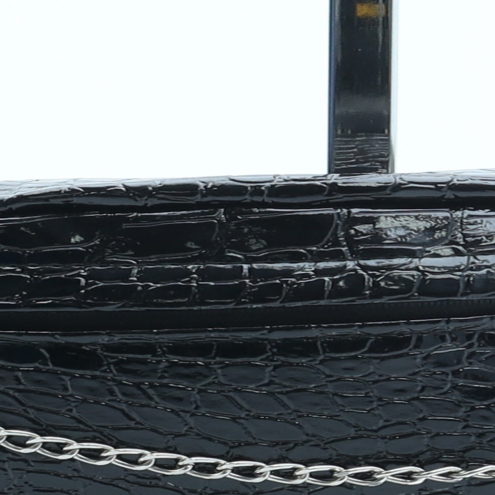Sinsay Womens Black Polyurethane Belt Bag & Waist Pack Size Small - Chain Detail