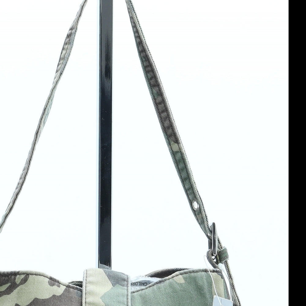 Miss Selfridge Womens Green Camouflage Polyester Top Handle Bag Size Small