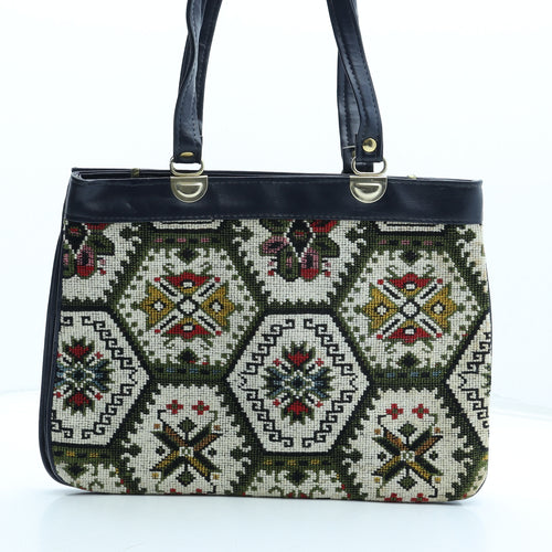 Preworn Womens Multicoloured Geometric Cotton Tote Size Medium