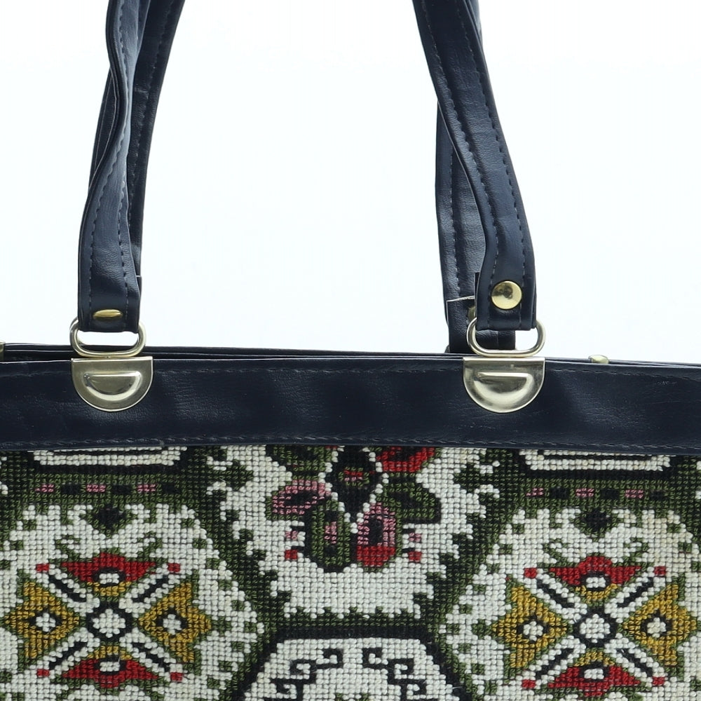 Preworn Womens Multicoloured Geometric Cotton Tote Size Medium