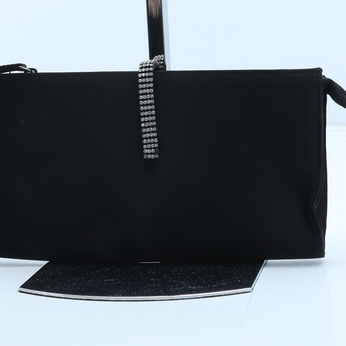 Preworn Womens Black Polyurethane Clutch Size Medium