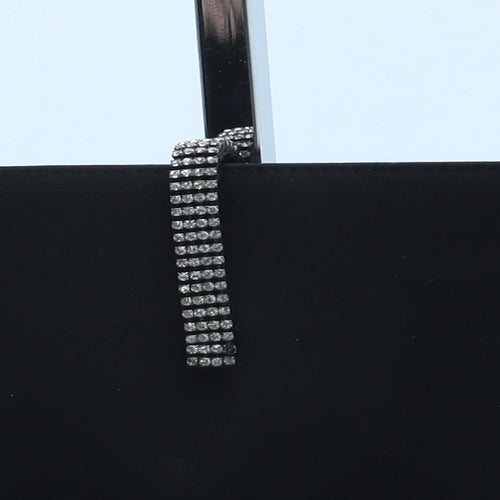 Preworn Womens Black Polyurethane Clutch Size Medium