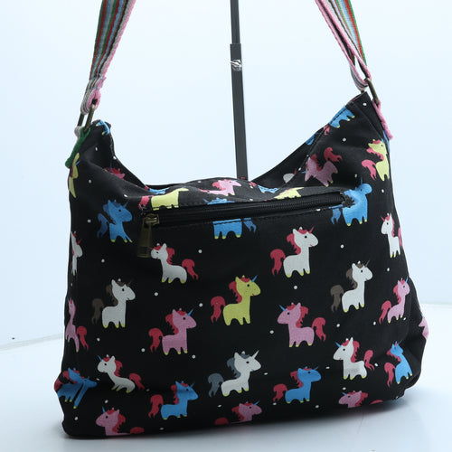 Have Best Womens Black Geometric Polyester Crossbody Size Large - Unicorn