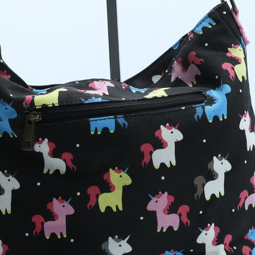 Have Best Womens Black Geometric Polyester Crossbody Size Large - Unicorn