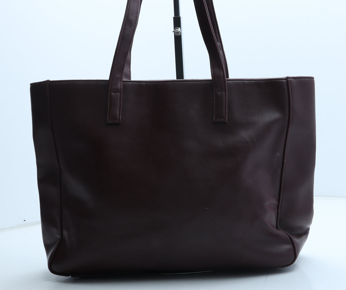 Preworn Womens Brown Polyurethane Tote Size Large