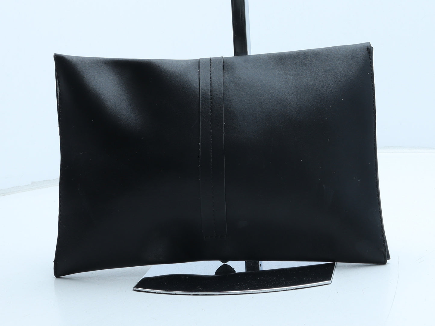 Topsjop Womens Black Polyurethane Clutch Size Medium