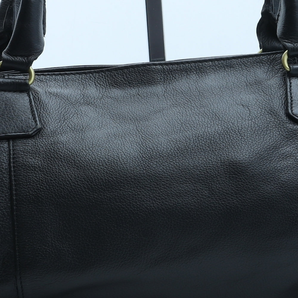 Pure Luxuries Womens Black Leather Tote Size Large