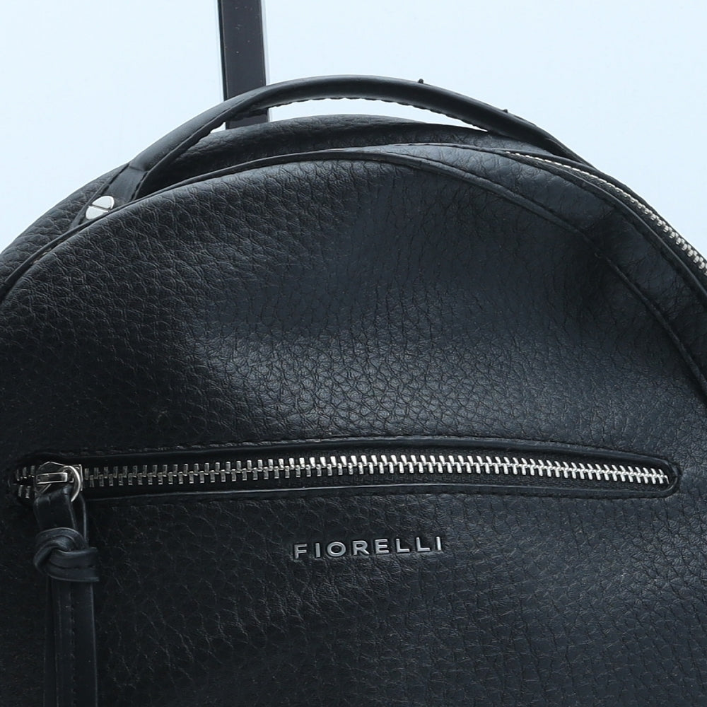 Fiorelli Womens Black Polyurethane Backpack Size Small