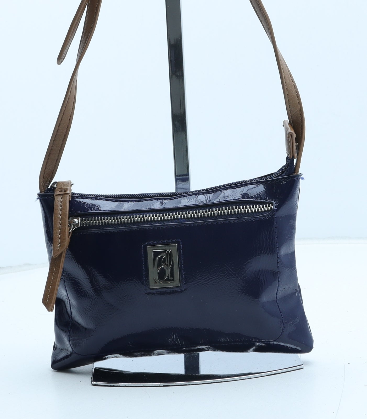 Principles Womens Blue Polyurethane Crossbody Size Small