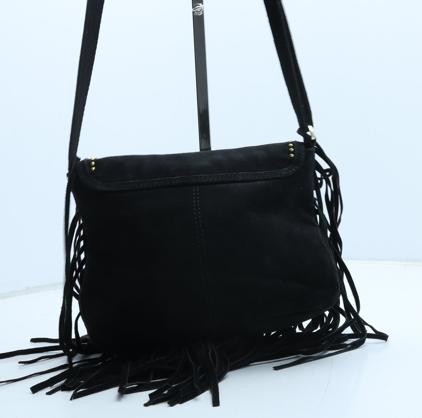 South Womens Black Leather Crossbody Size Medium