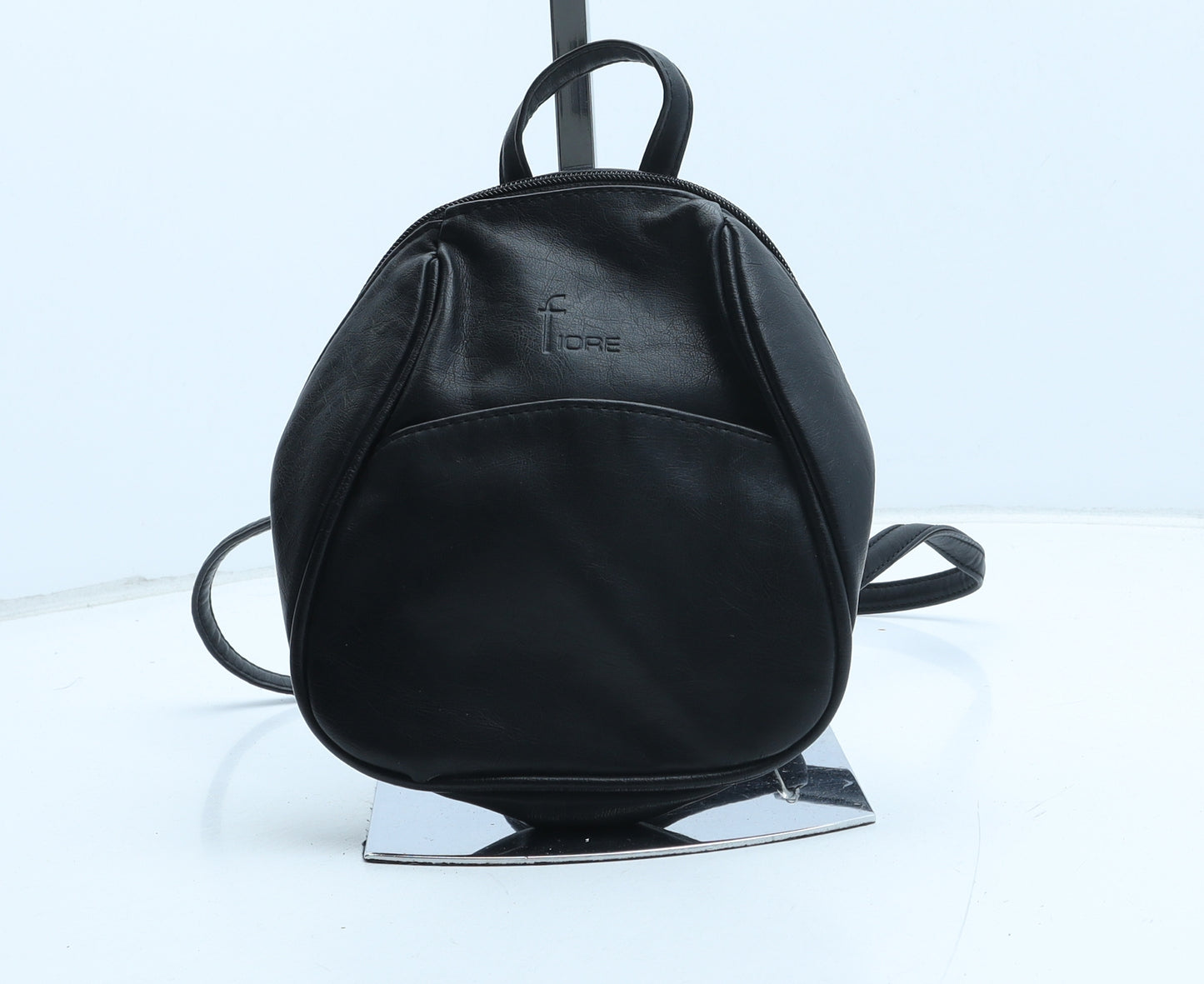 Fiore Womens Black Polyurethane Backpack Size Micro