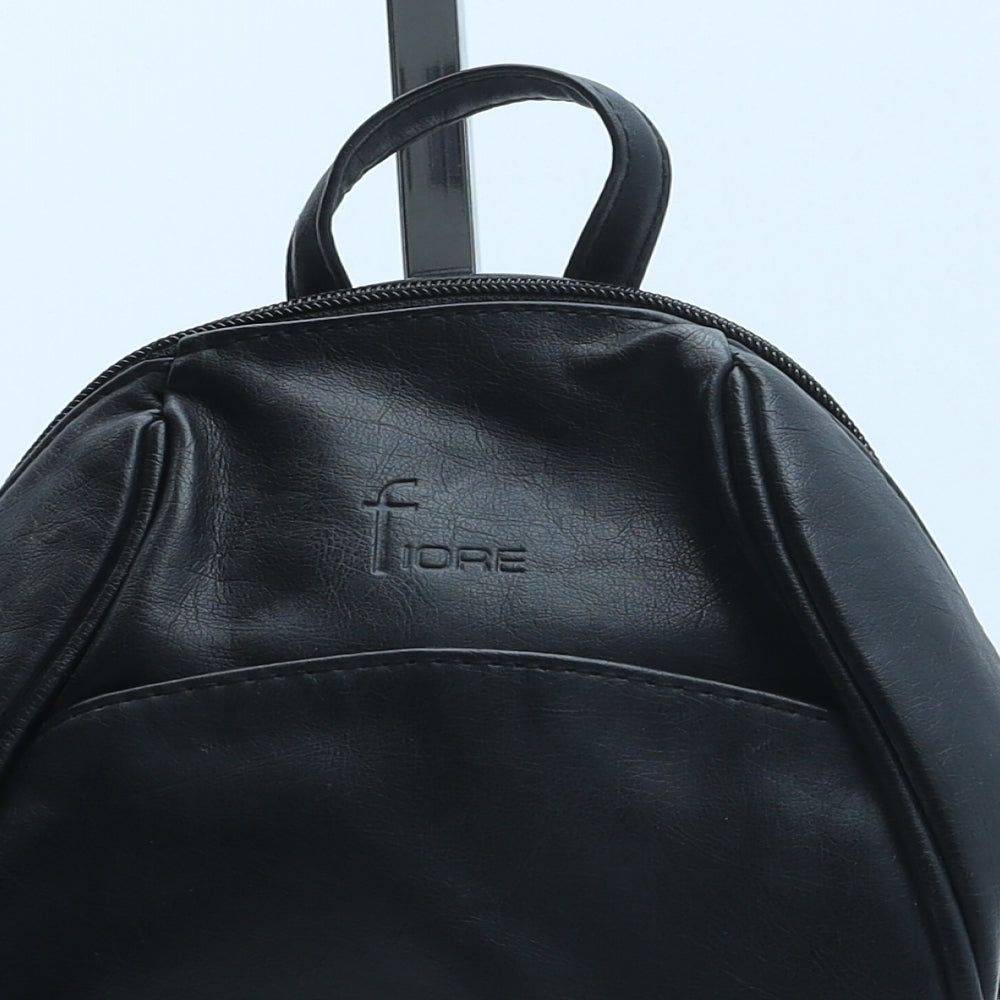 Fiore Womens Black Polyurethane Backpack Size Micro