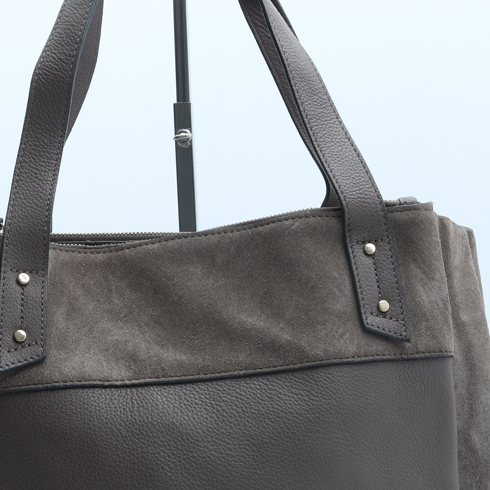 Accessorize Womens Brown Leather Tote Size Large