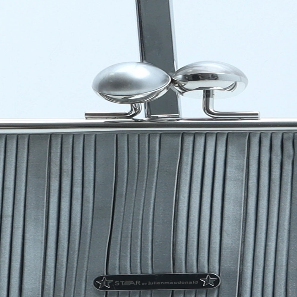 Julien Macdonald Womens Silver Polyurethane Clutch Size Medium