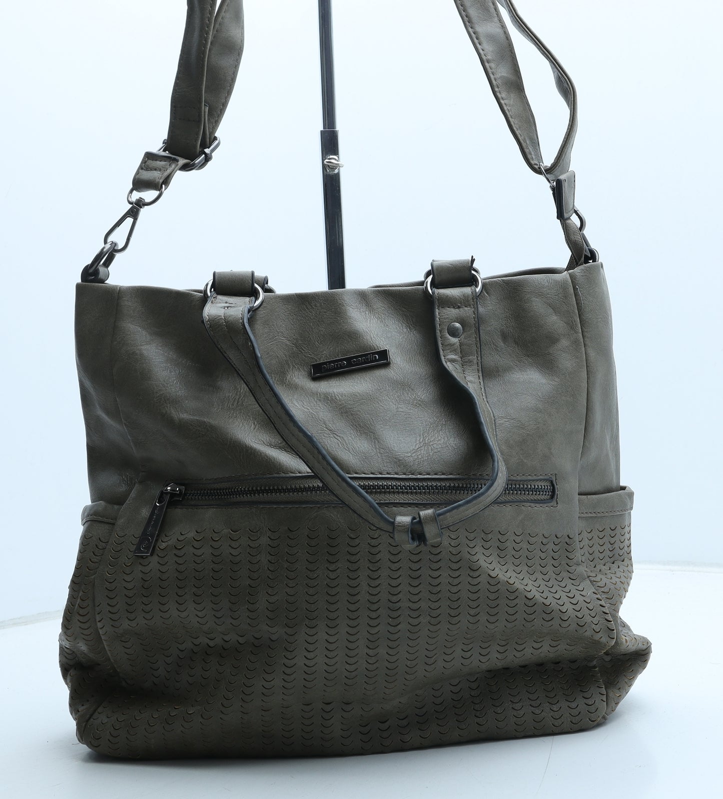 Pierre Cardin Womens Green Polyurethane Hobo Bag Size Medium