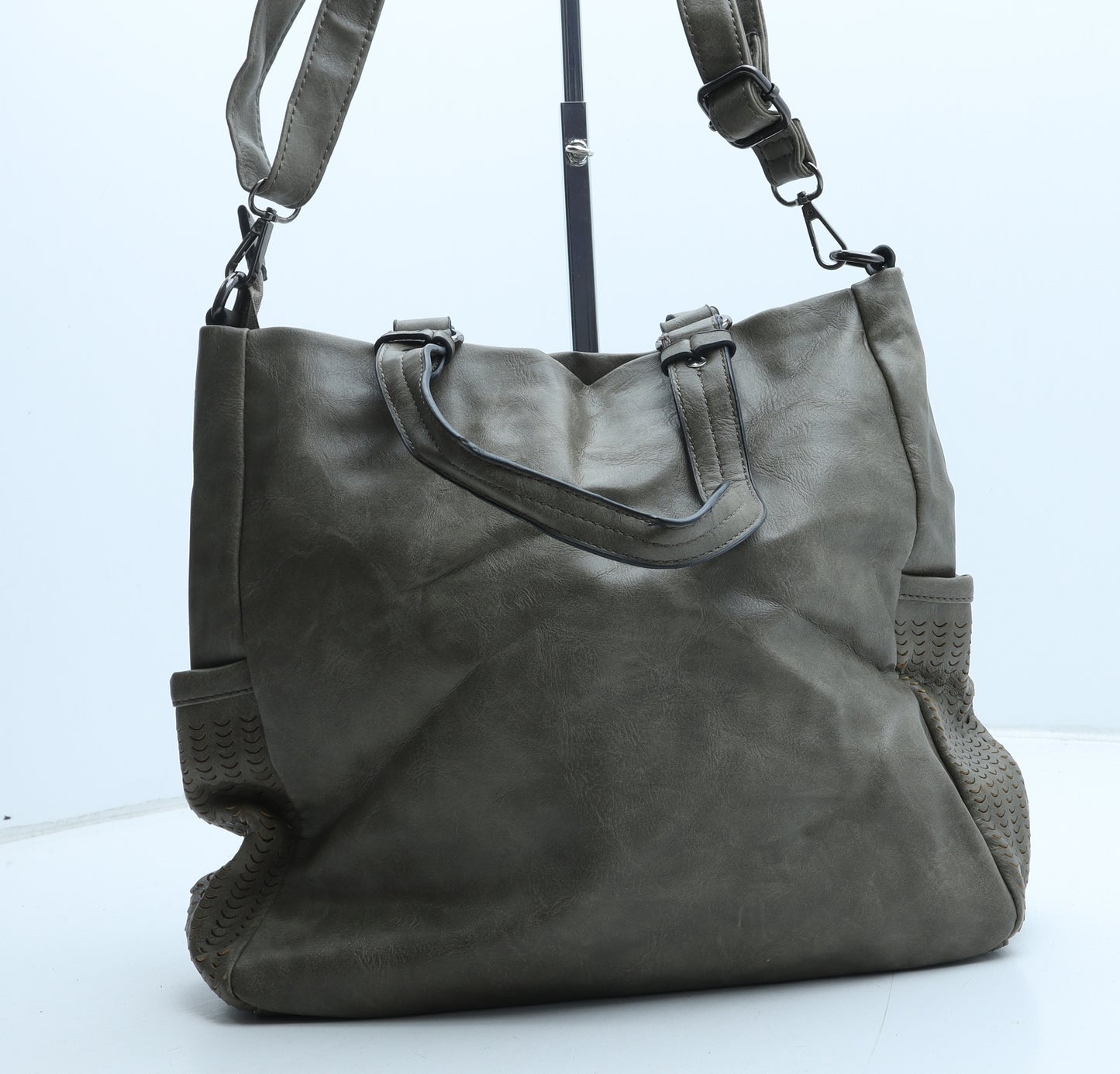 Pierre Cardin Womens Green Polyurethane Hobo Bag Size Medium