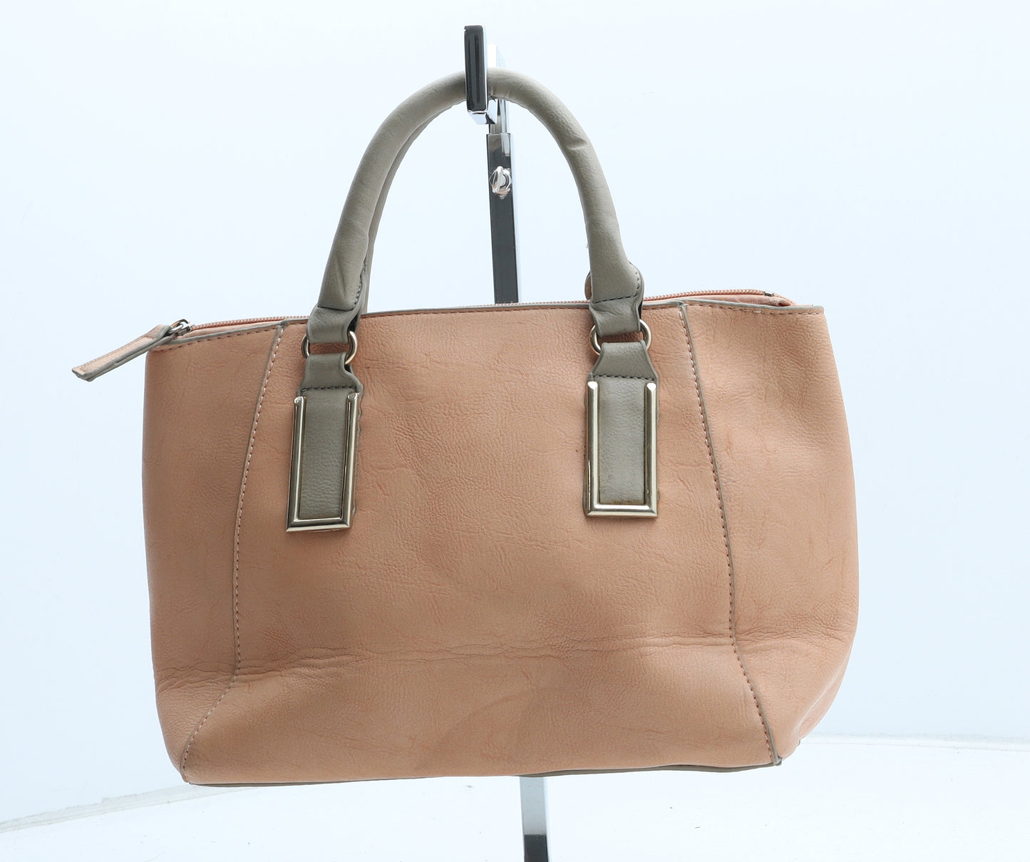 New Look Womens Orange Polyurethane Top Handle Bag Size Small