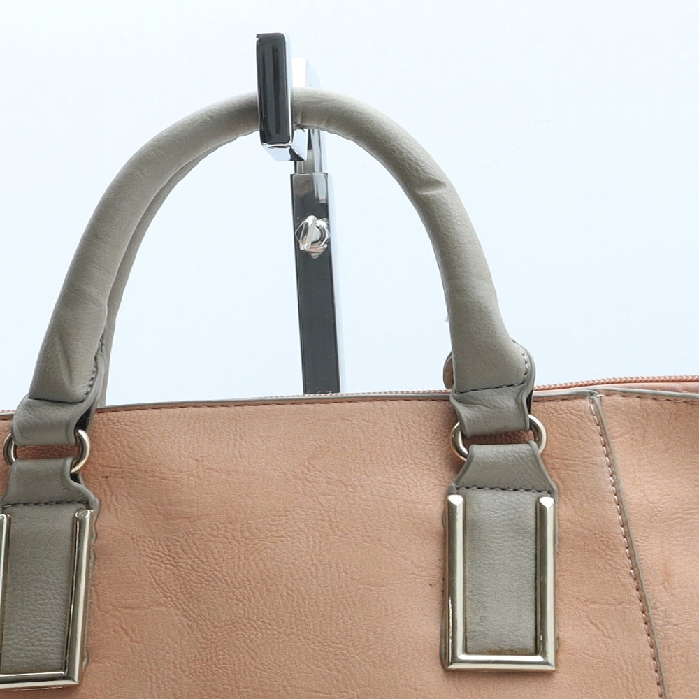 New Look Womens Orange Polyurethane Top Handle Bag Size Small