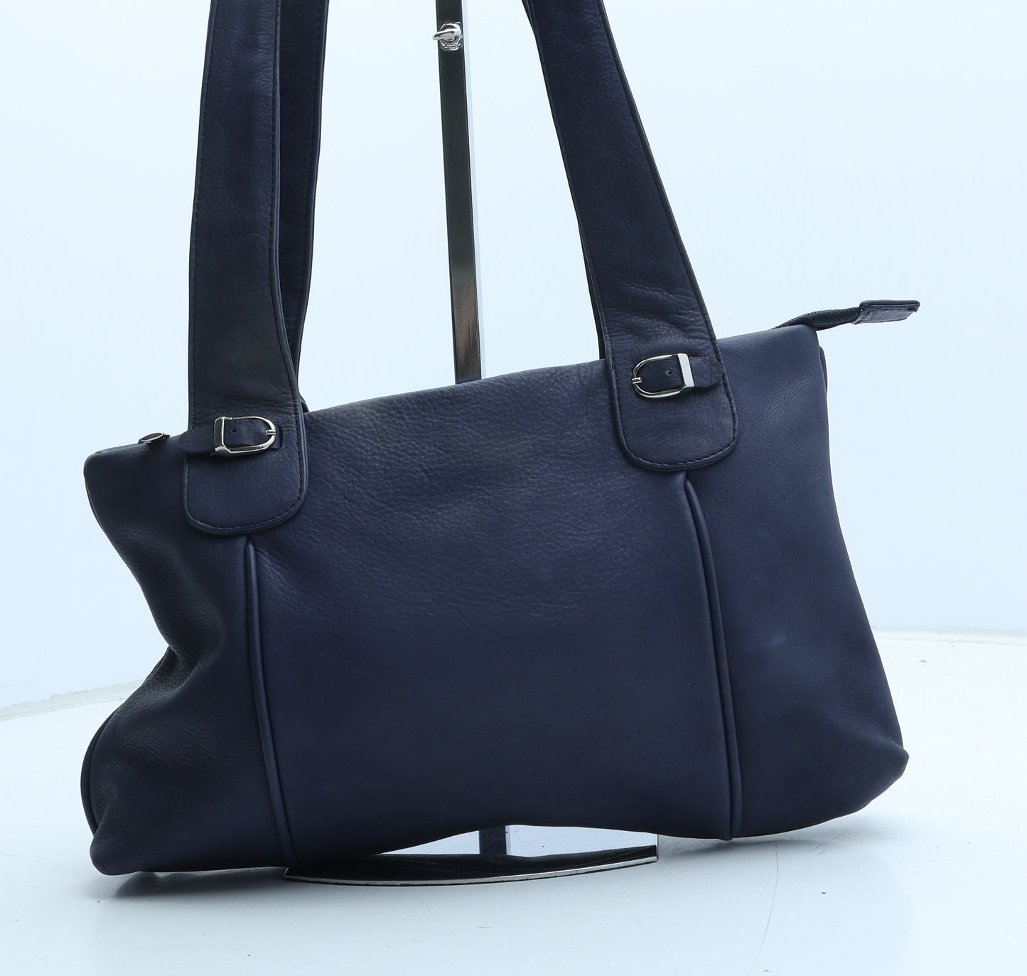 Arrogance Womens Blue Leather Tote Size Medium