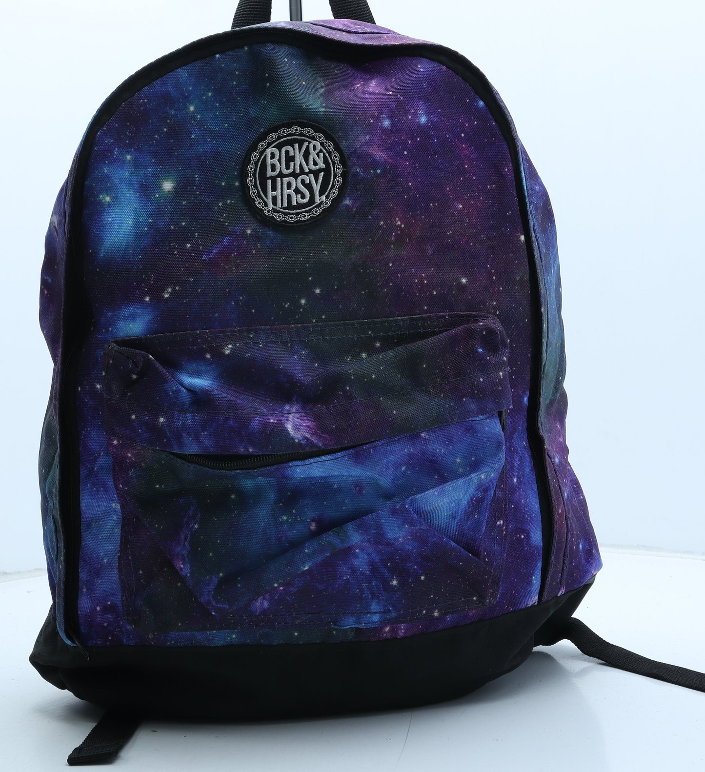 BCK&HRSY Mens Purple Geometric Polyester Backpack Size Large