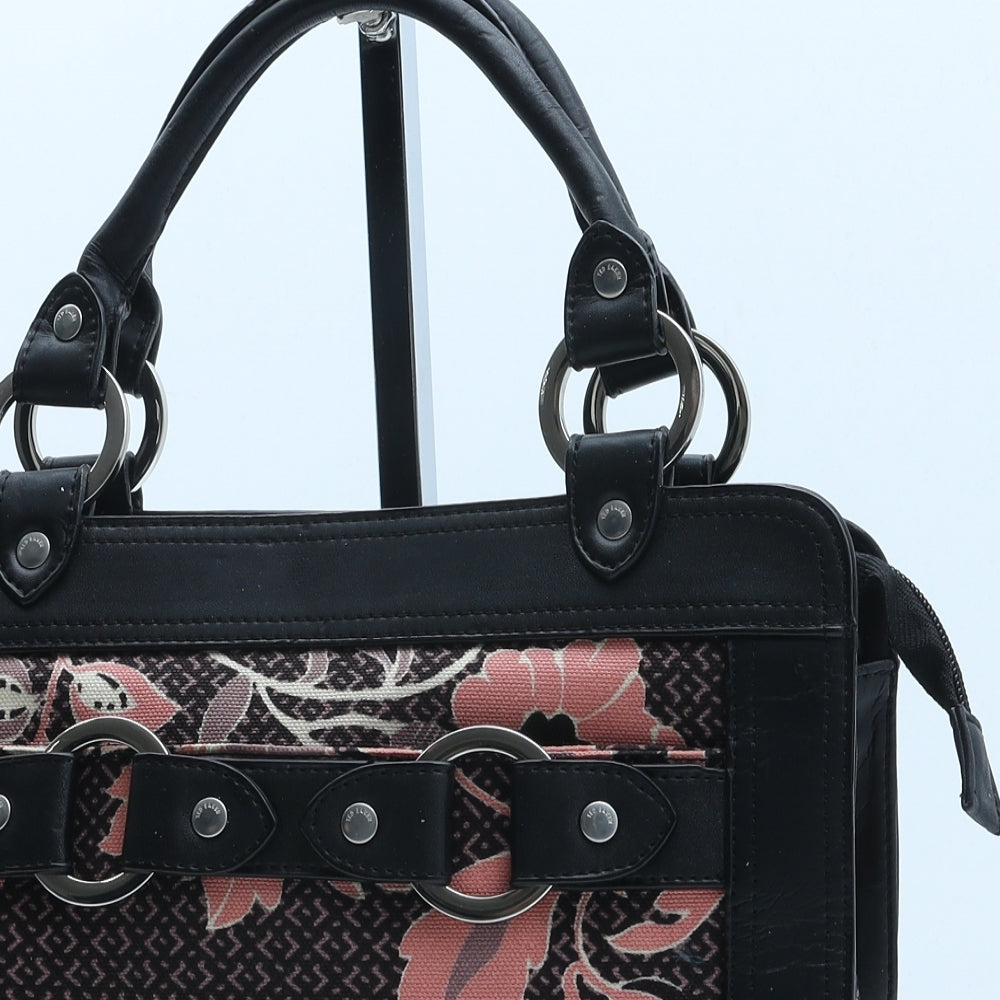 Ted Baker Womens Pink Floral Polyurethane Top Handle Bag Size Small