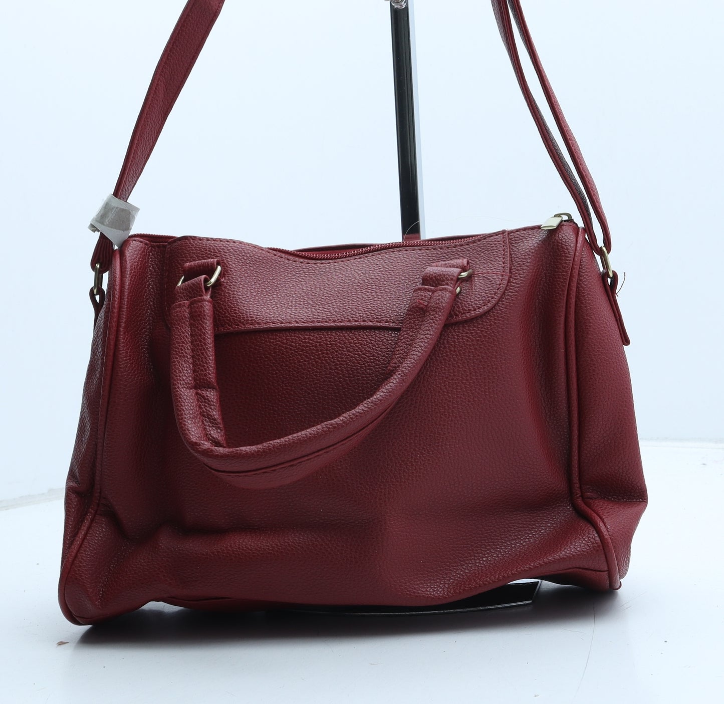 Nathalie Andersen Womens Red Polyurethane Hobo Bag Size Small