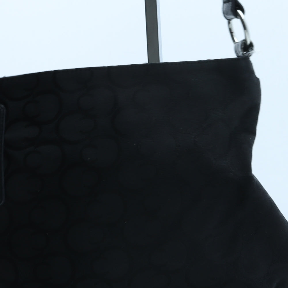 Debenhams Womens Black Geometric Polyurethane Crossbody Size Medium - Croc Texture