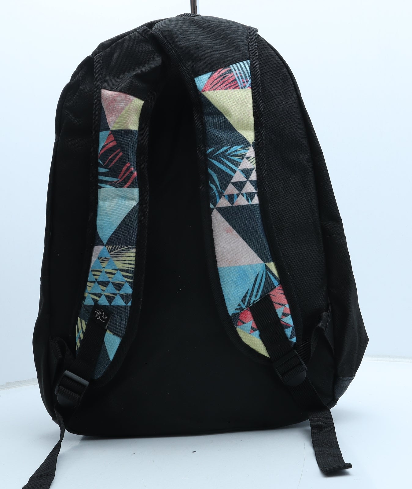 Hot Tuna Mens Black Geometric Polyester Backpack Size Large