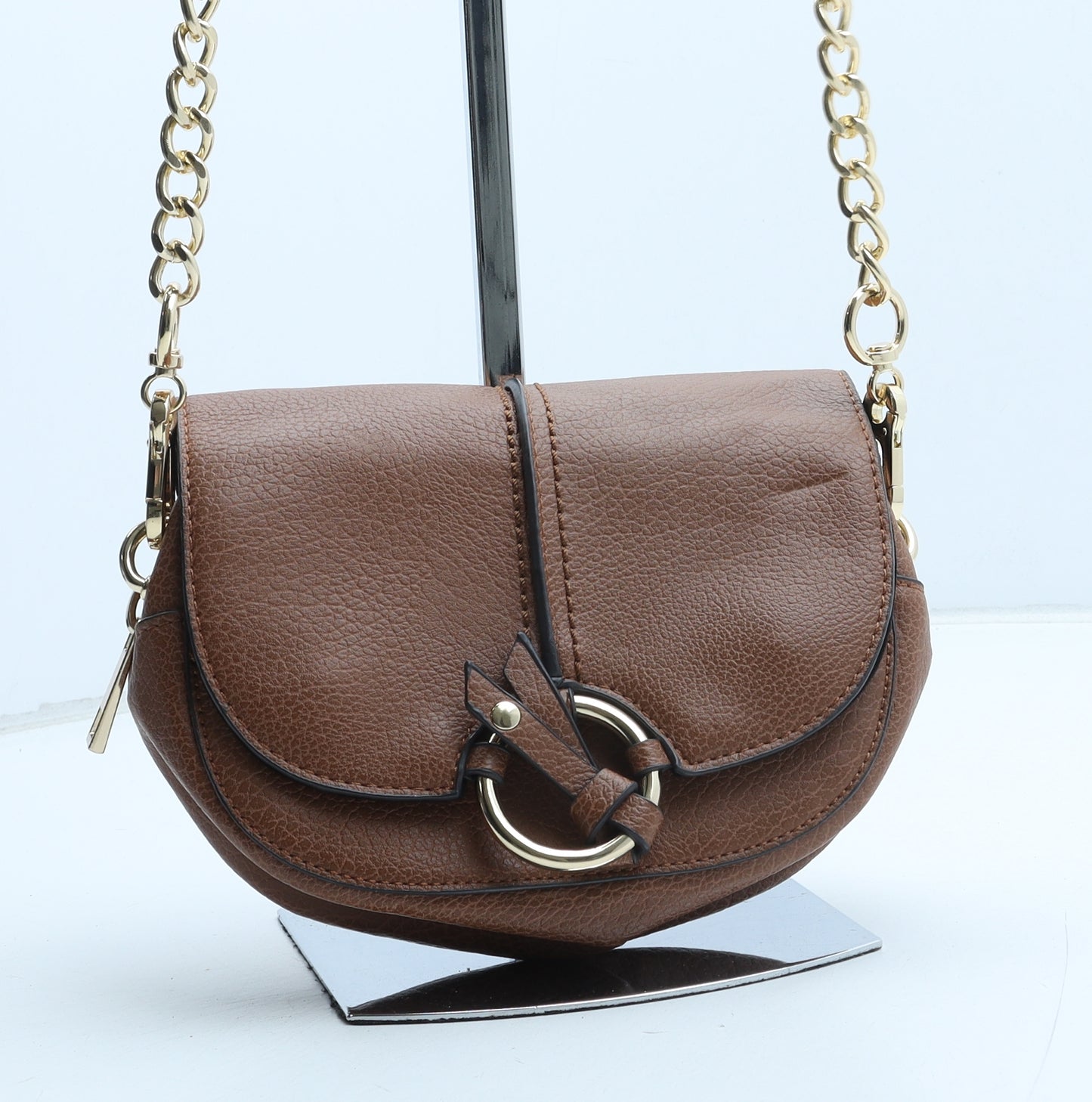 NEXT Womens Brown Polyurethane Crossbody Size Small