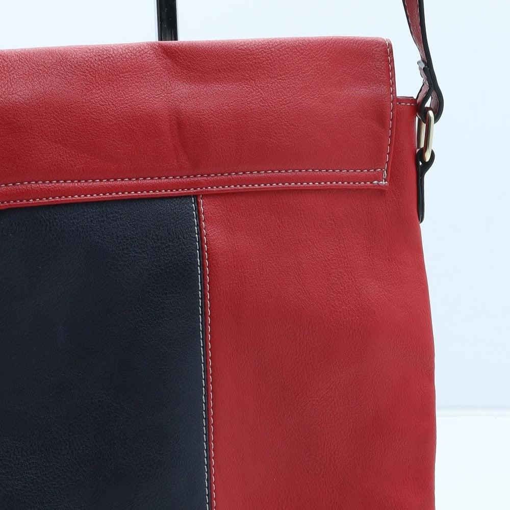 Lambretta Mens Red Polyurethane Messenger Bag Size Small