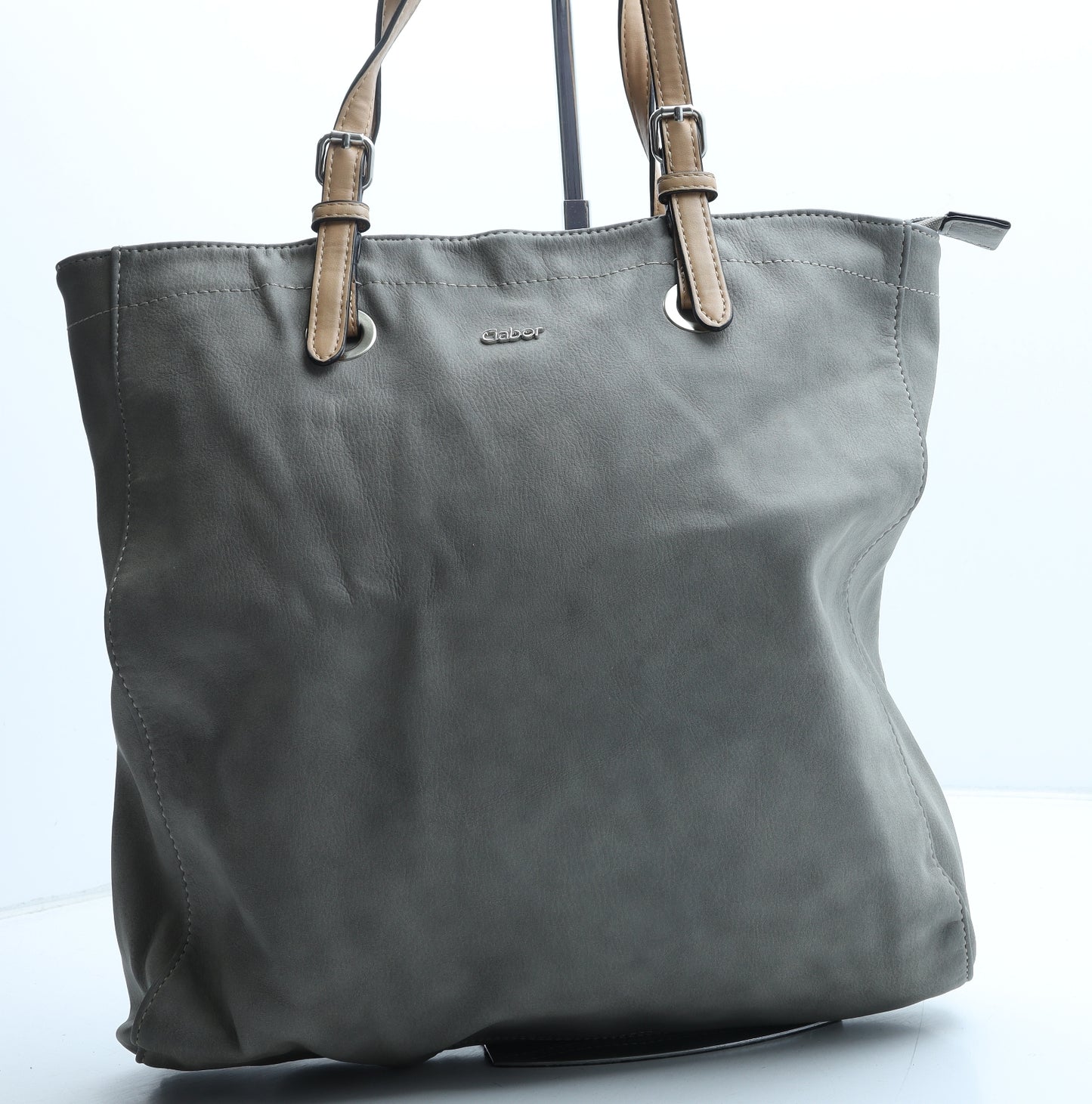 Gabor Womens Grey Polyurethane Tote Size Large