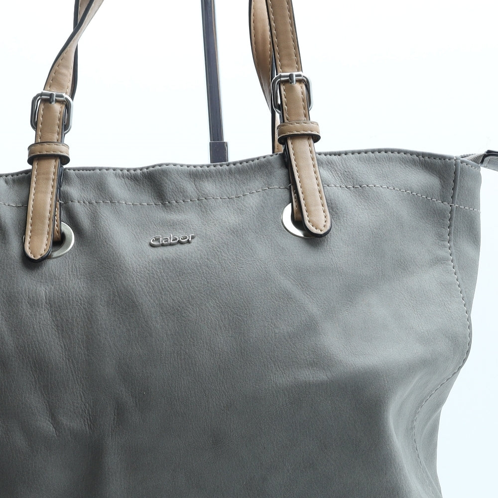 Gabor Womens Grey Polyurethane Tote Size Large