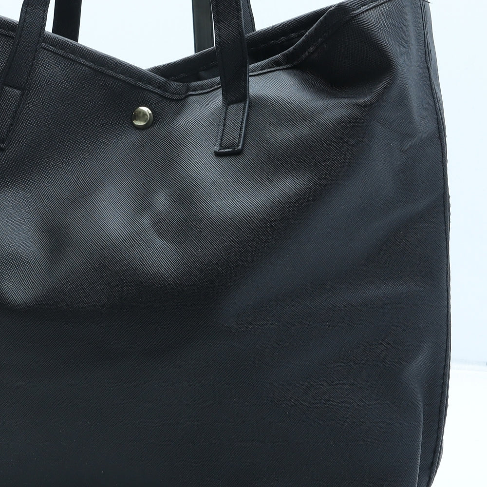 Preworn Womens Black Polyurethane Tote Size Large