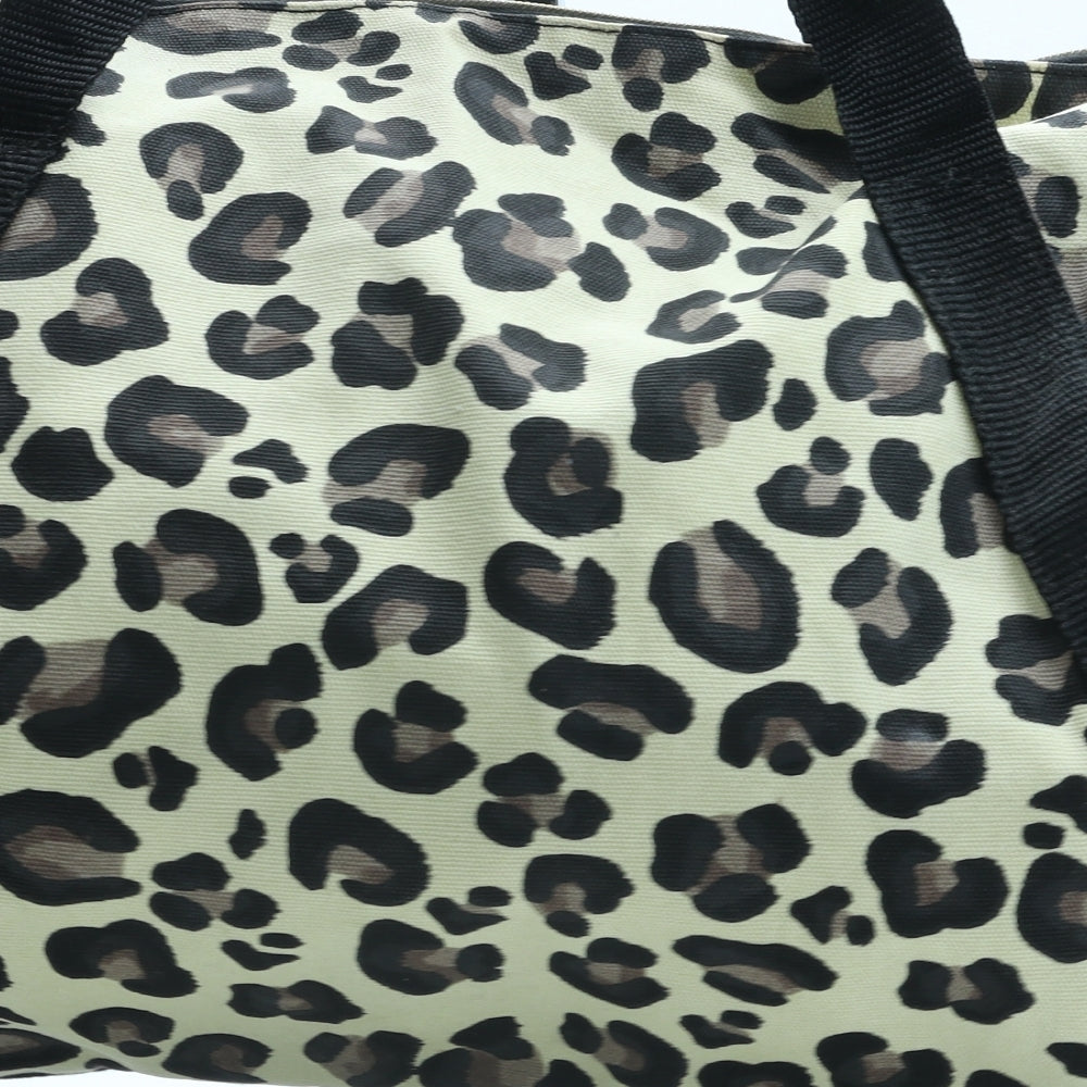 Mark Hill Womens Beige Animal Print Cotton Duffle Size Medium - Leopard Print