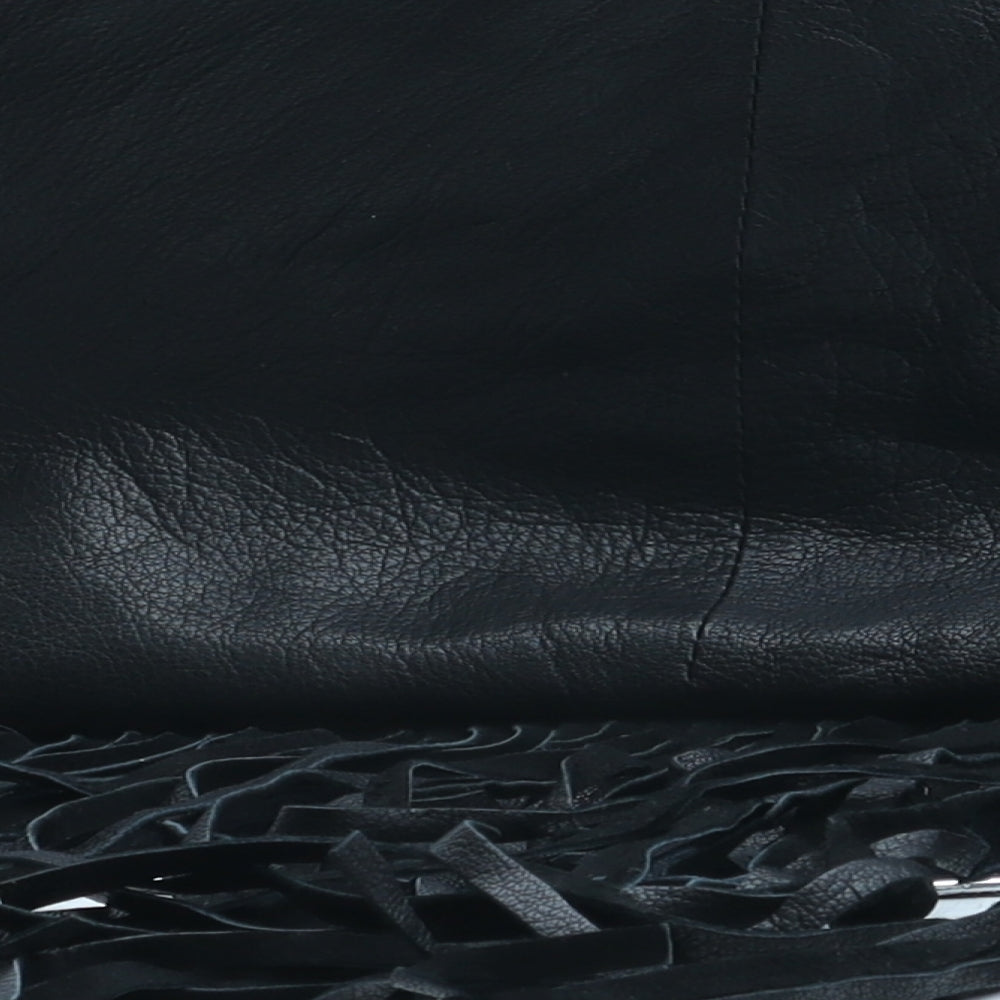 River Island Womens Black Leather Clutch Size Small