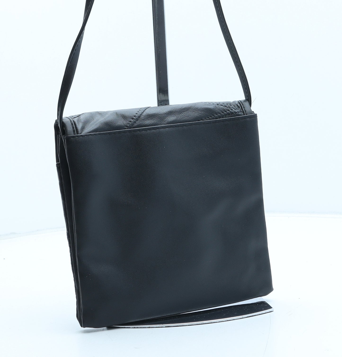 Preworn Womens Black PVC Crossbody Size Small