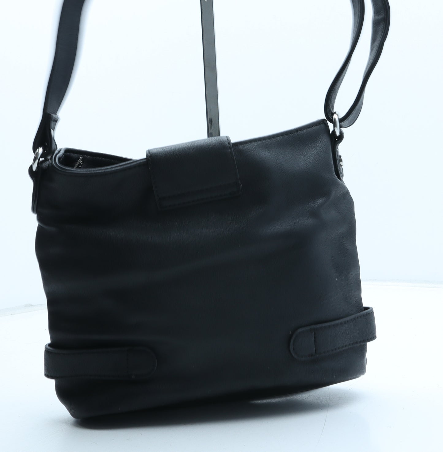 Debenhams Womens Black Polyurethane Crossbody Size Small