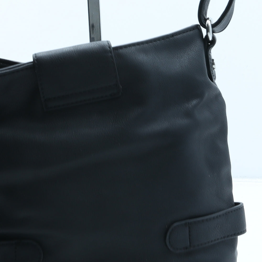 Debenhams Womens Black Polyurethane Crossbody Size Small